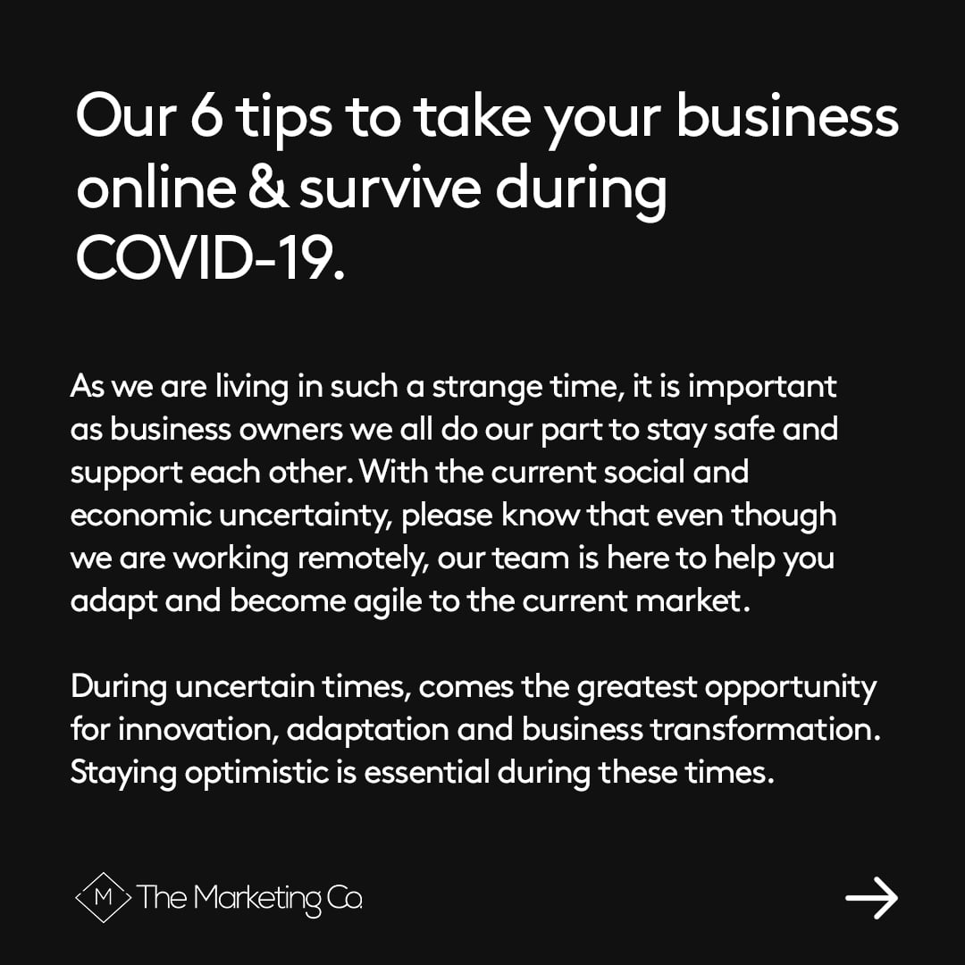 My 6 tips to take your business online & survive during COVID-19.